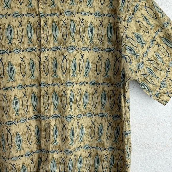 Vintage Pierre Cardin Men’s Shirt XL  100% Cotton Abstract Bohemian Menswear - Picture 5 of 8